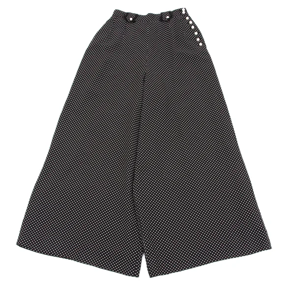 INGEBORG Dot Printed Side Bead Button Pants Black,White S K-164775_001