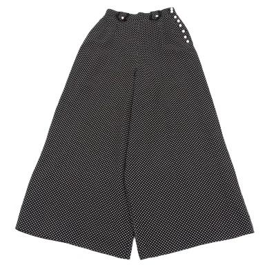 INGEBORG Dot Printed Side Bead Button Pants