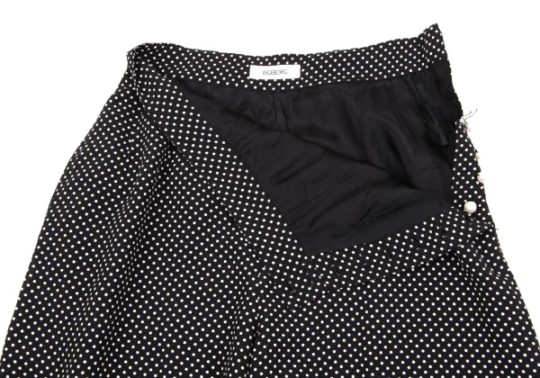 INGEBORG Dot Printed Side Bead Button Pants K-164775_004