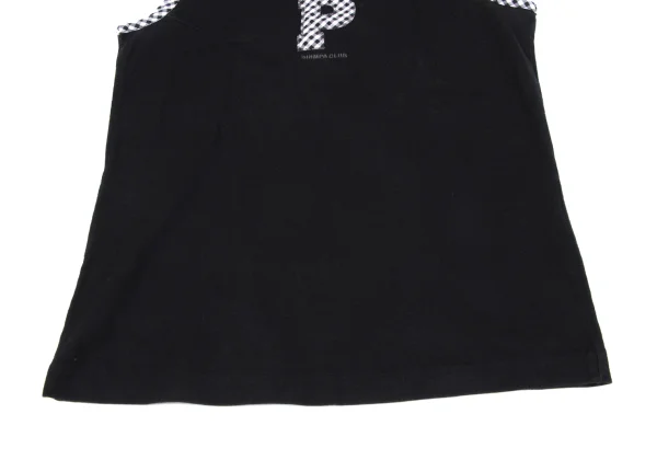 PINK HOUSE Cotton Initial Patch Check Piping Design Tank Top K-164777_007