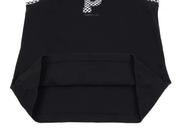 PINK HOUSE Cotton Initial Patch Check Piping Design Tank Top K-164777_008