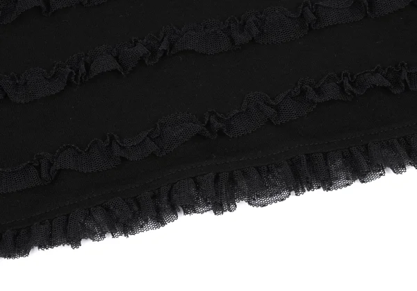 PINK HOUSE Acrylic Blend Mesh Frill Design Stretch T-shirt K-164778_007