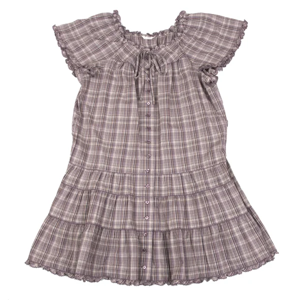 PINK HOUSE Check Frill Blouse Tunic K-164781_002