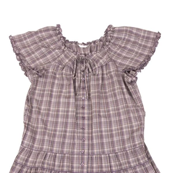 PINK HOUSE Check Frill Blouse Tunic K-164781_003