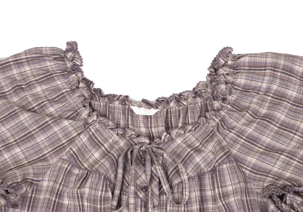 PINK HOUSE Check Frill Blouse Tunic K-164781_004