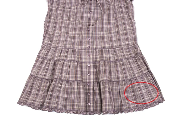 PINK HOUSE Check Frill Blouse Tunic K-164781_009