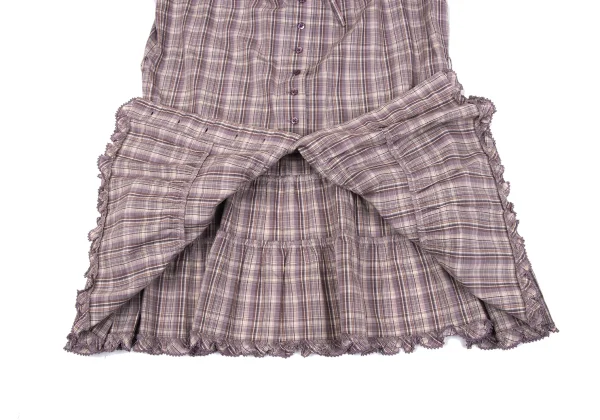 PINK HOUSE Check Frill Blouse Tunic K-164781_011