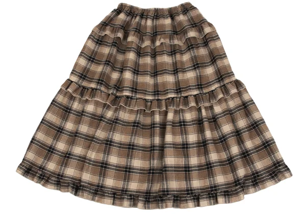 PINK HOUSE Poly Cotton Frill Switching  Check Skirt K-164782_002