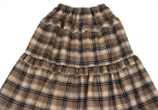 PINK HOUSE Poly Cotton Frill Switching  Check Skirt K-164782_003