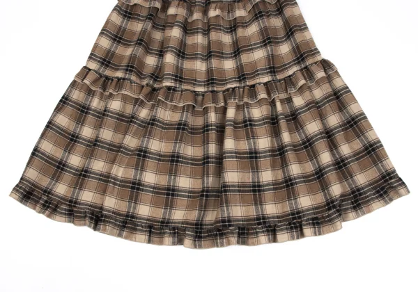 PINK HOUSE Poly Cotton Frill Switching  Check Skirt K-164782_006