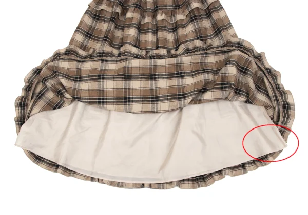 PINK HOUSE Poly Cotton Frill Switching  Check Skirt K-164782_007