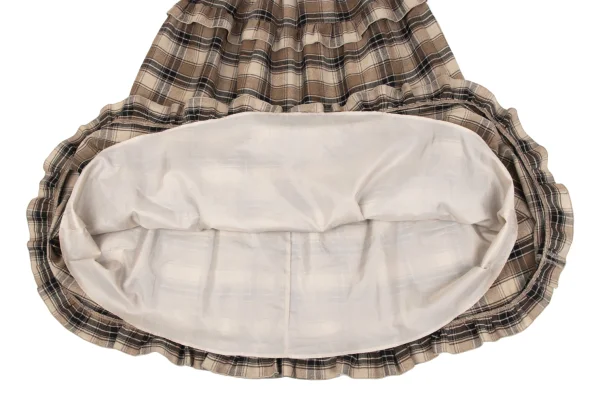PINK HOUSE Poly Cotton Frill Switching  Check Skirt K-164782_009