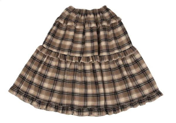 PINK HOUSE Poly Cotton Frill Switching  Check Skirt K-164782_010