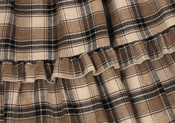 PINK HOUSE Poly Cotton Frill Switching  Check Skirt K-164782_011