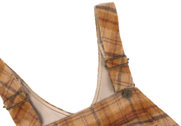 PINK HOUSE Wool Blend Pocket Design Check Overall Dress K-164783_005