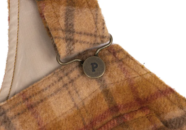 PINK HOUSE Wool Blend Pocket Design Check Overall Dress K-164783_006