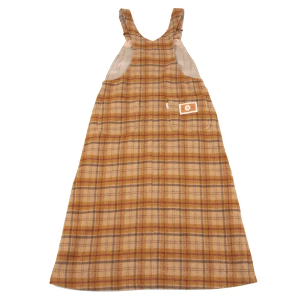 PINK HOUSE Wool Blend Pocket Design Check Overall Dress K-164783_014