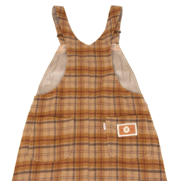 PINK HOUSE Wool Blend Pocket Design Check Overall Dress K-164783_015