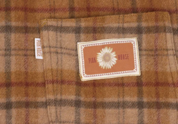 PINK HOUSE Wool Blend Pocket Design Check Overall Dress K-164783_016