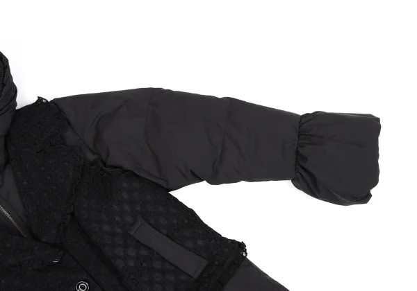 PINK HOUSE Poly Lace Design Hooded Down Jacket K-164784_007
