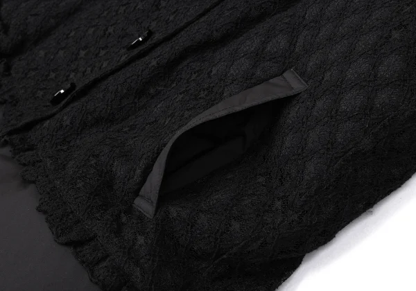 PINK HOUSE Poly Lace Design Hooded Down Jacket K-164784_012