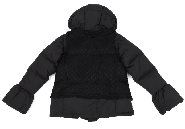 PINK HOUSE Poly Lace Design Hooded Down Jacket K-164784_015