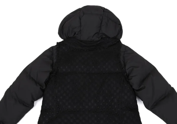 PINK HOUSE Poly Lace Design Hooded Down Jacket K-164784_016