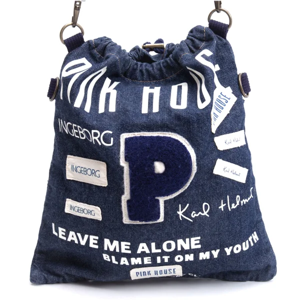 PINK HOUSE Logo Patch Denim Purse Bag K-164786_003