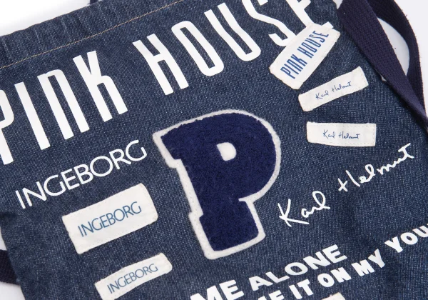 PINK HOUSE Logo Patch Denim Purse Bag K-164786_016