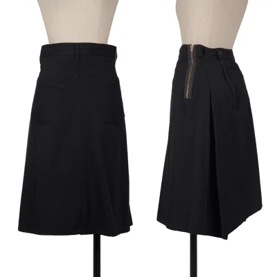 JUNYA WATANABE COMME des GARCONS Wool Gaba Side Cutting Asymmetry Skirt
