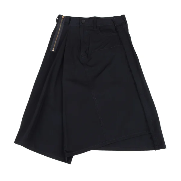JUNYA WATANABE COMME des GARCONS Wool Gaba Side Cutting Asymmetry Skirt K-164791_002