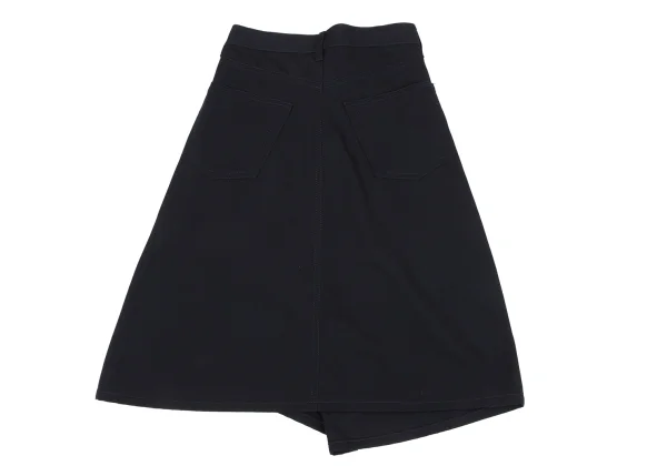 JUNYA WATANABE COMME des GARCONS Wool Gaba Side Cutting Asymmetry Skirt K-164791_010
