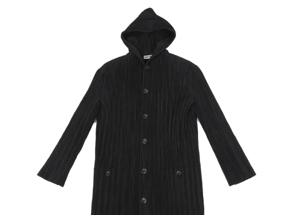 ISSEY MIYAKE Crape Hooded Coat K-164797_003