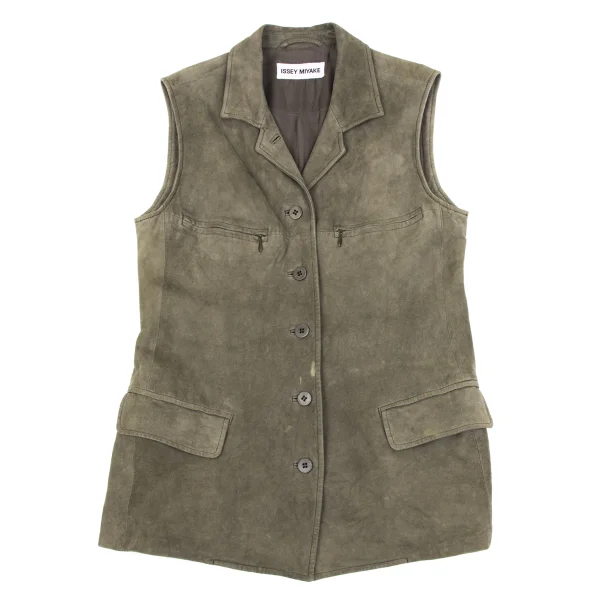 ISSEY MIYAKE Goat Suede Sleeveless Jacket K-164798_002