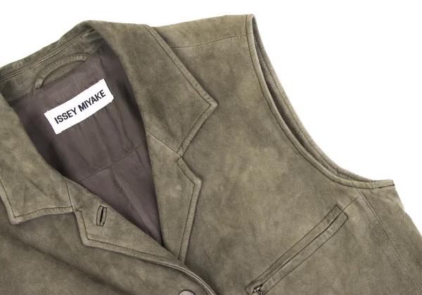 ISSEY MIYAKE Goat Suede Sleeveless Jacket K-164798_006