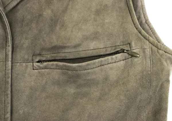 ISSEY MIYAKE Goat Suede Sleeveless Jacket K-164798_007