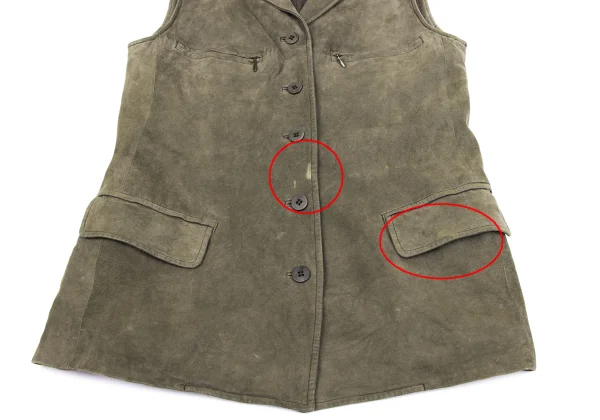 ISSEY MIYAKE Goat Suede Sleeveless Jacket K-164798_009