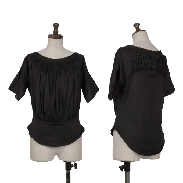 ISSEY MIYAKE Gather Switching T Shirt Black 3 K-164800_001