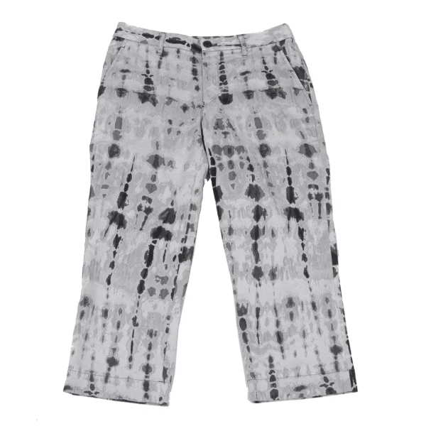 ISSEY MIYAKE Cotton Poly Graphic Jacquard Stretch Pants Grey 2 K-164805_001