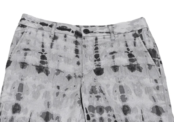 ISSEY MIYAKE Cotton Poly Graphic Jacquard Stretch Pants K-164805_002