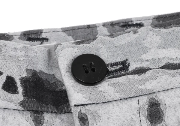 ISSEY MIYAKE Cotton Poly Graphic Jacquard Stretch Pants K-164805_003