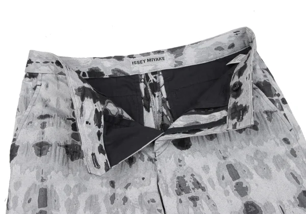 ISSEY MIYAKE Cotton Poly Graphic Jacquard Stretch Pants K-164805_005