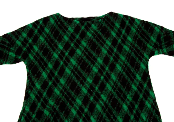 ISSEY MIYAKE HaaT Wool Blend Argyle Fringe Knit Tunic K-164808_003