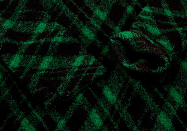 ISSEY MIYAKE HaaT Wool Blend Argyle Fringe Knit Tunic K-164808_006