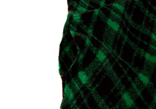 ISSEY MIYAKE HaaT Wool Blend Argyle Fringe Knit Tunic K-164808_008