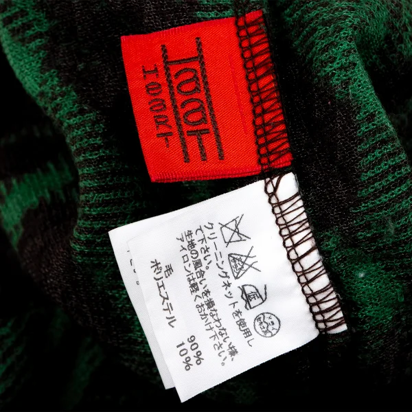 ISSEY MIYAKE HaaT Wool Blend Argyle Fringe Knit Tunic K-164808_015