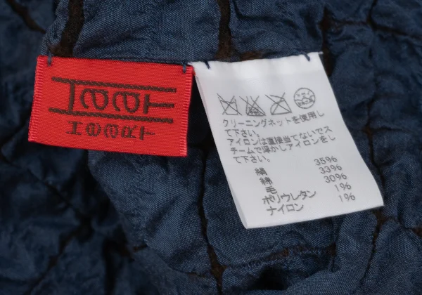 ISSEY MIYAKE HaaT Silk Blend Check Embroidered Short Jacket K-164809_015