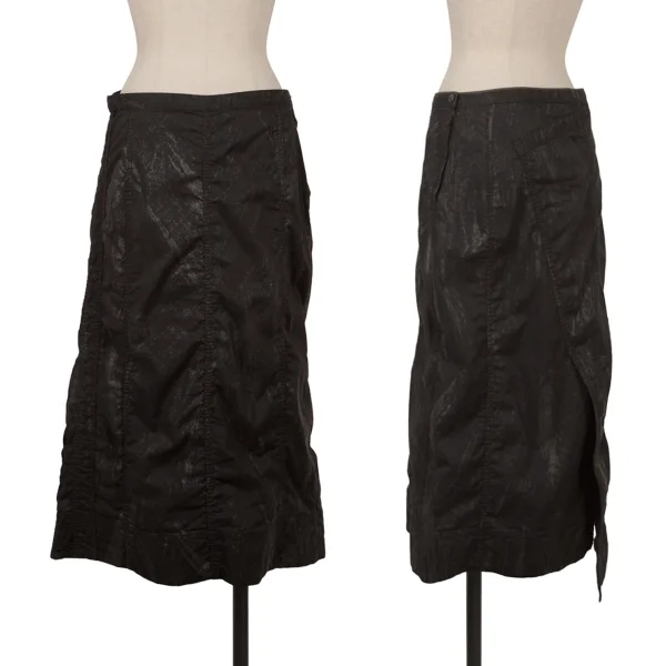 イッセイミヤケ ハートISSEY MIYAKE HaaT コットン混グラフィック顔料プリントスカート 黒3