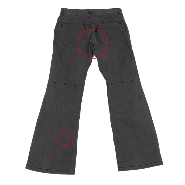 ISSEY MIYAKE HaaT Eyelet Design Stretch Glitter Flare Pants K-164811_010