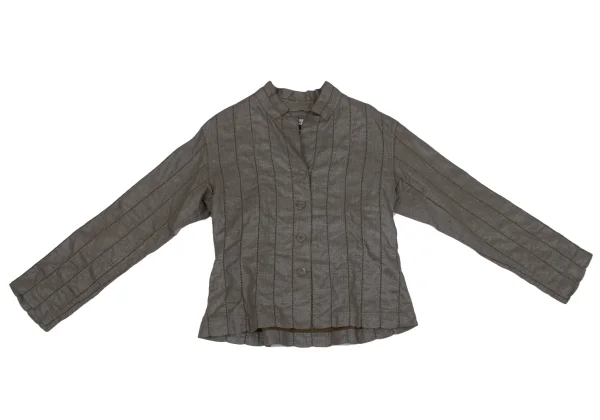 ISSEY MIYAKE FETE Foil Coated Openwork Embroidered Jacket K-164813_002